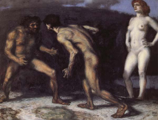 Franz von Stuck Battle for a Woman Norge oil painting art